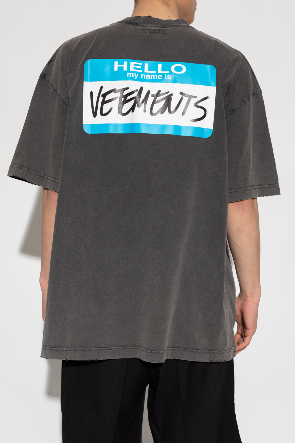 Grey T-shirt with vintage effect VETEMENTS - Vitkac Spain